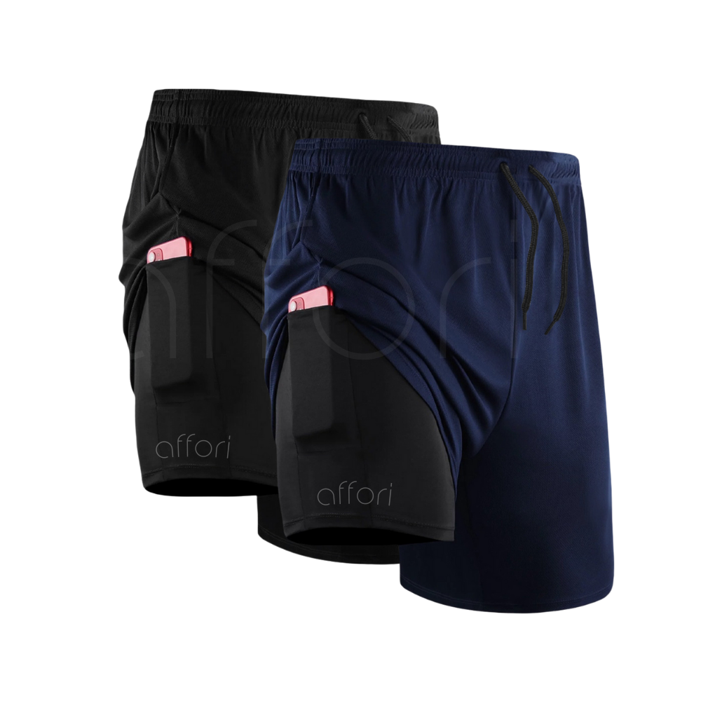 Kit 2 Shorts Compressão 2 em 1 - Offori Tight