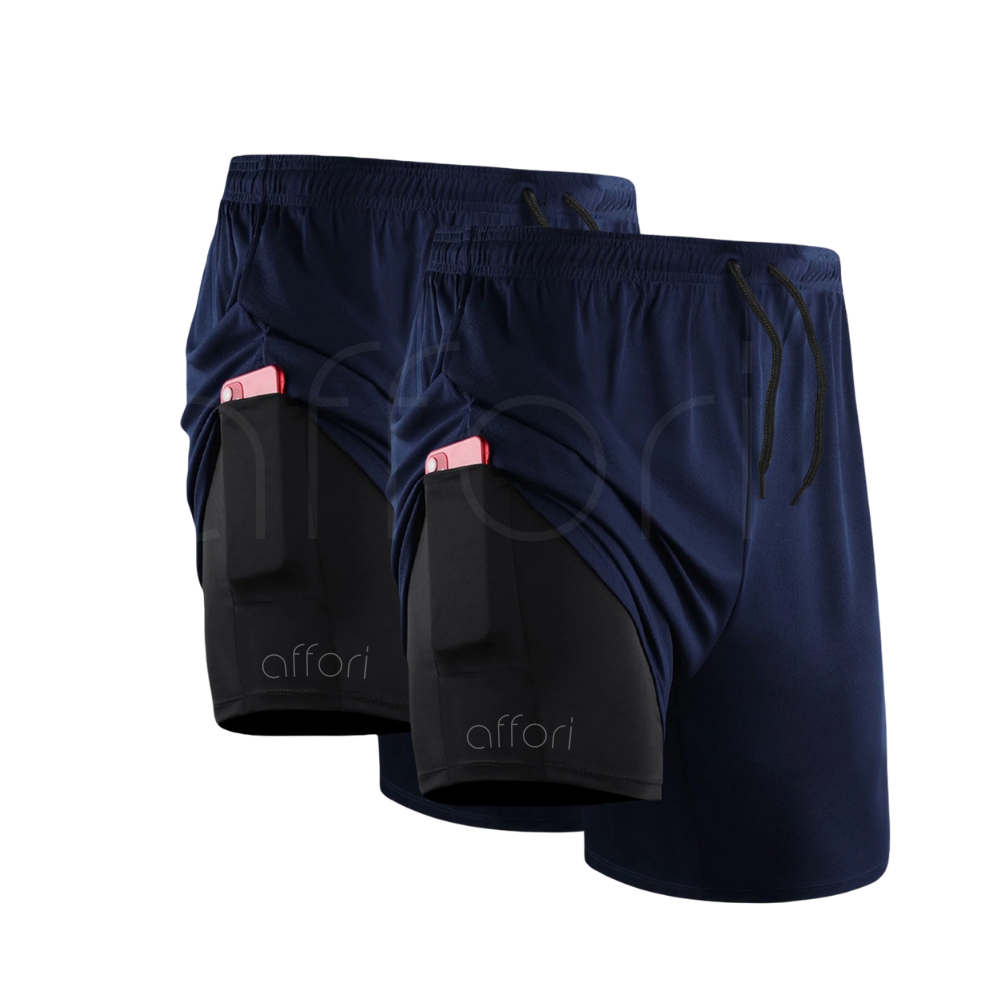 Kit 2 Shorts Compressão 2 em 1 - Offori Tight
