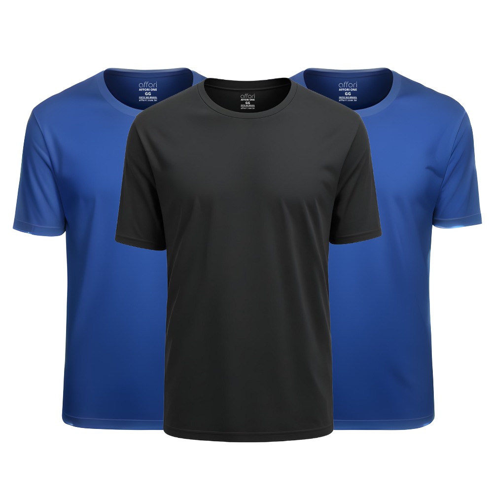 Kit 3 Camisetas Tecnológicas Offori One Ice Touch - Promoção de Inverno