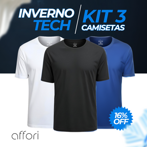 Kit 3 Camisetas Tecnológicas Offori One Ice Touch - Promoção de Inverno