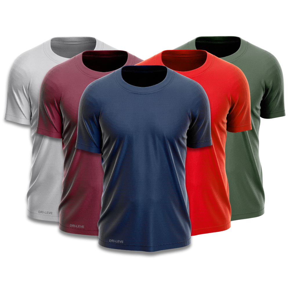 Kit 5 Camisetas Tecnológica Offori One - Ice Touch & Anti Odor Masculinas - Promoção de Inverno