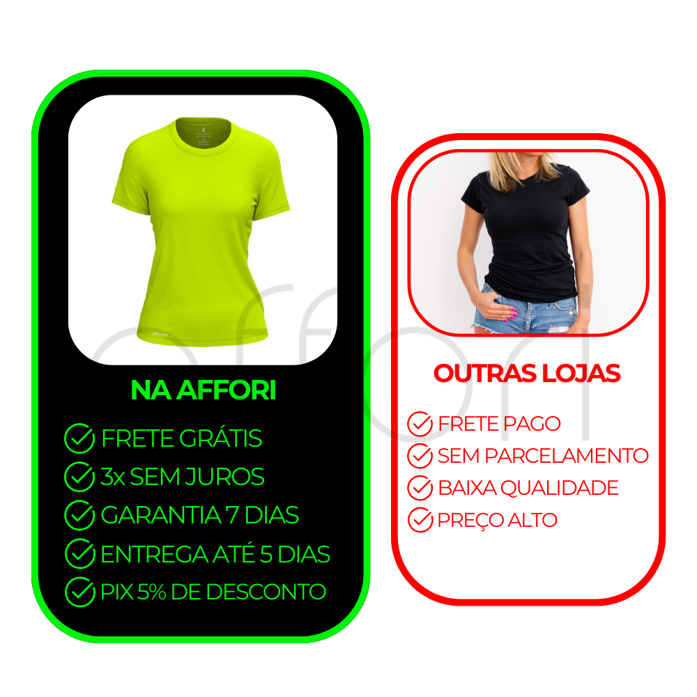 Kit 5 Camisetas Femininas Fitnesmart - Promoção de Inverno