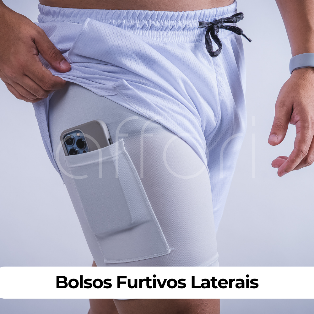 Shorts Compressão 2 em 1 - Offori Tight
