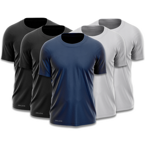 Kit 5 Camisetas Tecnológicas Masculinas FitneSmart - Anti-Suor