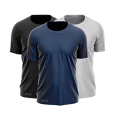 Kit 3 Camisetas Tecnológicas Masculinas FitneSmart - Anti-Suor