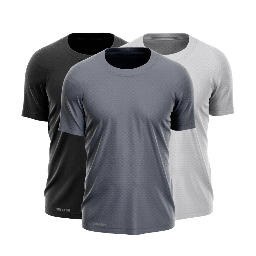 Kit 3 Camisetas Tecnológicas Masculinas FitneSmart - Anti-Suor