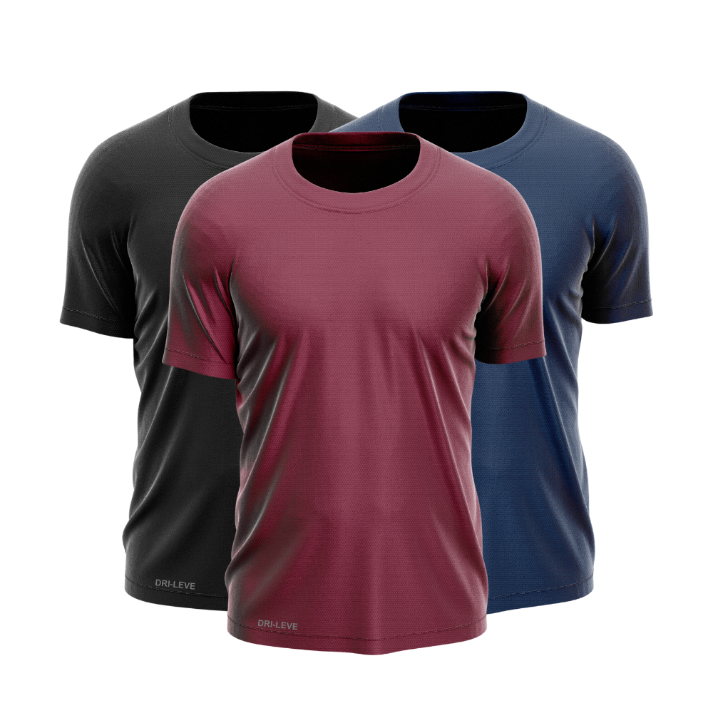 Kit 3 Camisetas Tecnológicas Masculinas FitneSmart - Anti-Suor