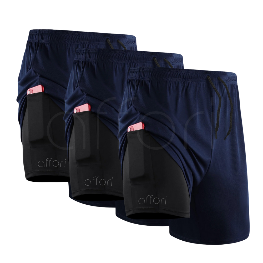 Kit 3 Shorts Compressão 2 em 1 - Promoção de Inverno