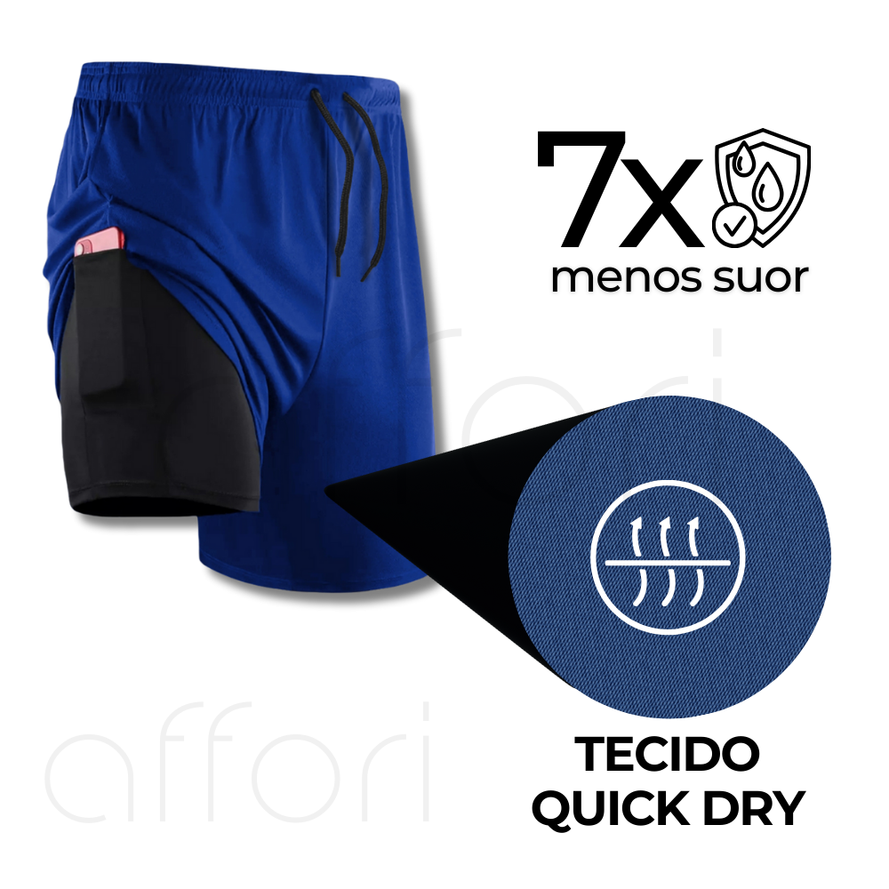Kit 3 Shorts Compressão 2 em 1 - Promoção de Inverno