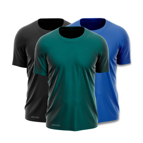 Kit 3 Camisetas Tecnológicas Masculinas FitneSmart - Anti-Suor