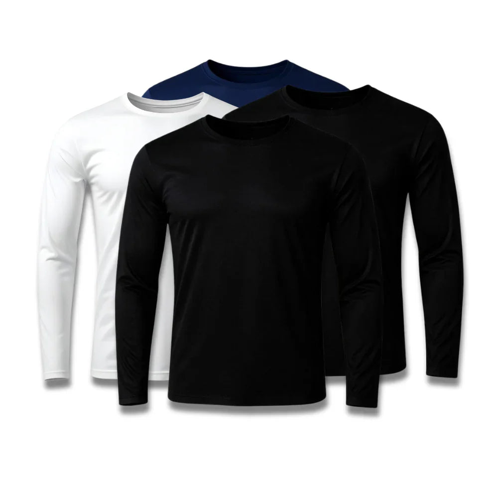 Kit 4 Camisetas Mangas Longas Tecnológicas de Inverno Tech