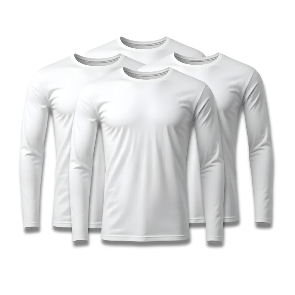 Kit 4 Camisetas Mangas Longas Tecnológicas de Inverno Tech