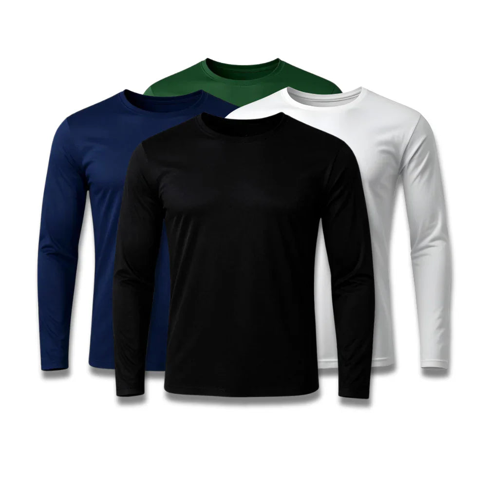 Kit 4 Camisetas Mangas Longas Tecnológicas de Inverno Tech